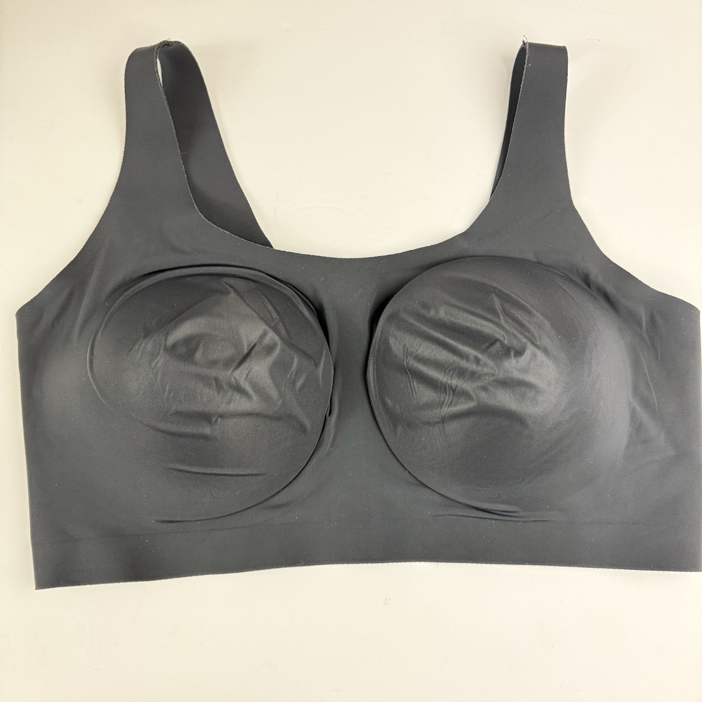 Evelyn & Bobbie The Bobbie Scoop Bra Size 2XL Black Wireless Wide Strap Plus Sz